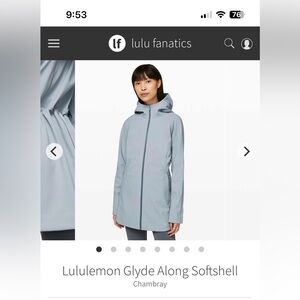 Lululemon Glyde Along Chambray Softshell Jacket